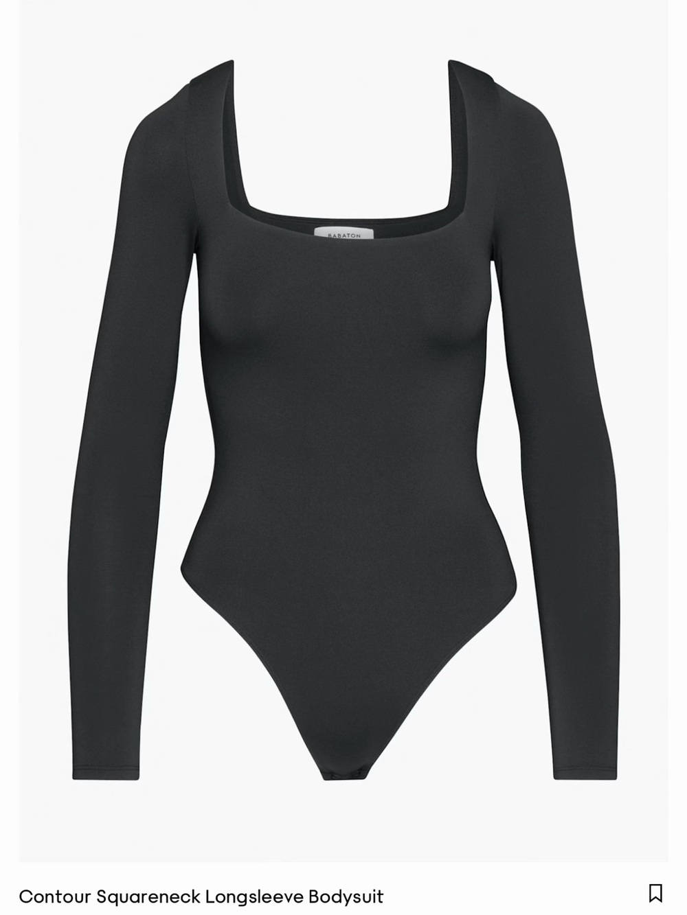 Aritzia Contour Squareneck Long Sleeve Bodysuit - Black
